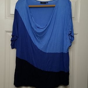 Tri blue stripe blouse